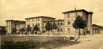 um 1900 war das heutig Landratsamtsgebäude noch eine Kaserne